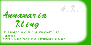 annamaria kling business card